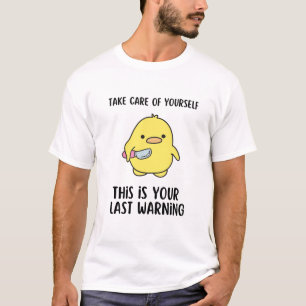T-shirt Prenez soin de vous drôle canard en colère canard