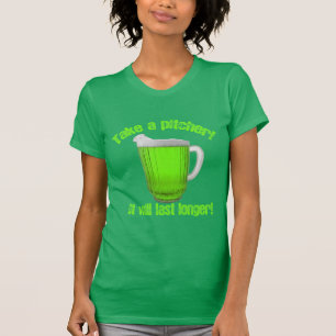 T-shirt Prenez un broc entier de bière verte