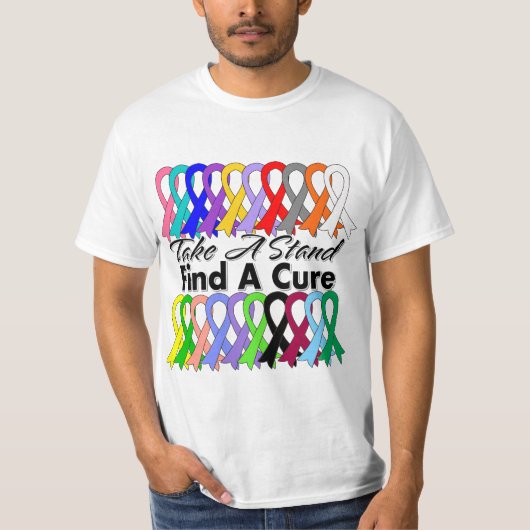 T-shirt Prenez un support trouvent un Cancer et une (Devant)
