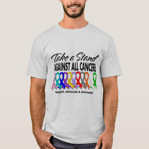 T-shirt Prenez une position contre tous les cancers