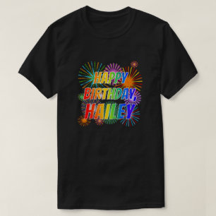 T-shirt Prénom "HAILEY", Amusant "HEUREUX ANNIVERSAIRE"