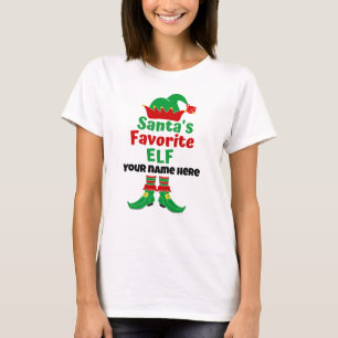 T-Shirt Prénom Personnalisé L'Elf Préféré du Père