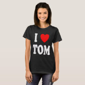 T-shirt Prénom Tom J'Aime Tom (Devant entier)