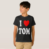 T-shirt Prénom Tom J'Aime Tom (Devant entier)