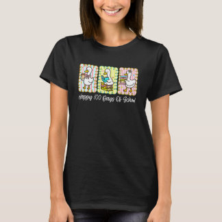 T-shirt Préparatifs 100 Jours d'École Oie Livres de Café E