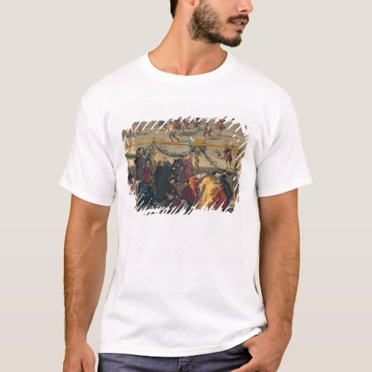 T-shirt Préparation pour l'affichage de feu d'artifice (Devant)