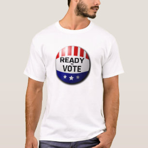 T-shirt PRÉPAREZ POUR VOTER la pièce en t blanche des
