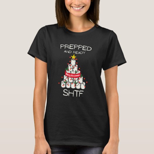 T-shirt Prepper SHTF Toilet Paper Tree Prepper (Devant)