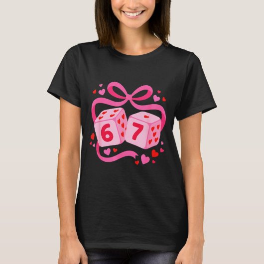 T-shirt Preppy 67 Valentine Six Seven Dice 6 7 Lover Men W (Devant)