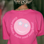 T-shirt Preppy continuer à être le slogan extraordinaire s<br><div class="desc">La confiance de l'enfant de style Preppy est une chemise d'appoint. Lectures Garder être Extraordinaire avec un visage souriant avec des yeux étoilés et des bandes arc-en-ciel dans les roses pastel et bleu aqua avec un visage souriant sur le design inverse t-shirt. Personnalisez avec votre propre choix de texte à...</div>