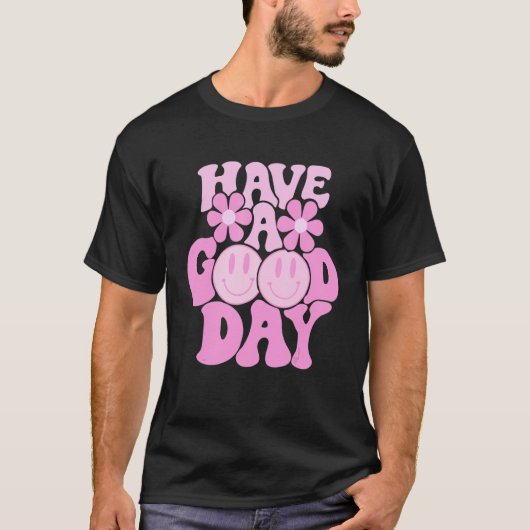 T-shirt Preppy Have A Good Day Smile Face Aesthetic Tr (Devant)