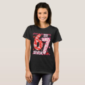 T-shirt Preppy Retro Coquette Bow 6 7 Six Seven Love Valen (Devant entier)