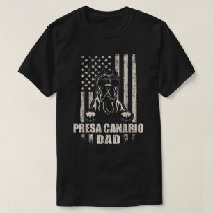 T-shirt Presa Canario Papa Cool Vintage Retro Fier Amériqu