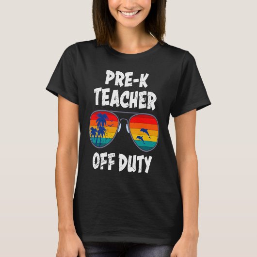 T-shirt Preschool kindergarten educator off duty teacher (Devant)