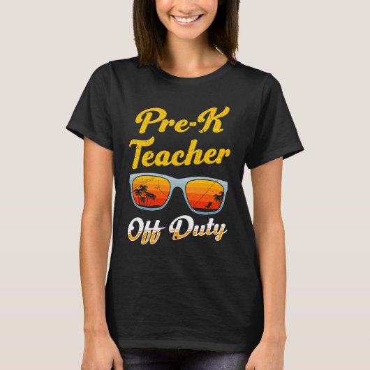T-shirt Preschool kindergarten educator off duty teacher (Devant)