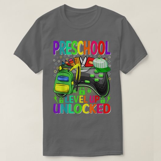 T-shirt Preschool Level Up Unlocked Video Game Back To Sch (Design devant)