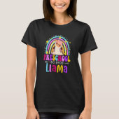 T-shirt Preschool Teacher Rainbow No Prob Llama 100 Days o (Devant)