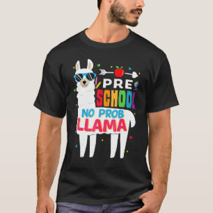 T-shirt Préscolaire No Prob Llama Professeur Étudiant Reto