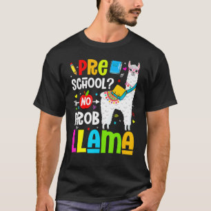 T-shirt Préscolaire No Prob Llama Professeur Étudiant Reto