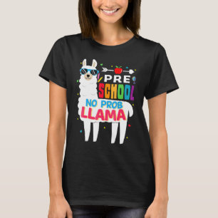 T-shirt Préscolaire No Prob Llama Professeur Étudiant Reto