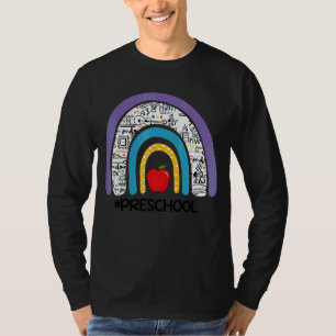 T-shirt Préscolaire Rainbow Apple Retour À L'École Enseign