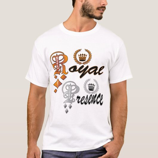 T-shirt Présence royale (texte) (Devant)