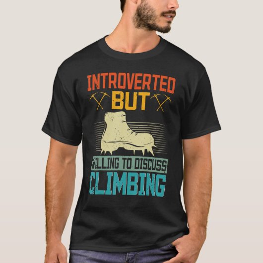 T-shirt Présenté Climber Vintage Rock Escalade Boulderi (Devant)