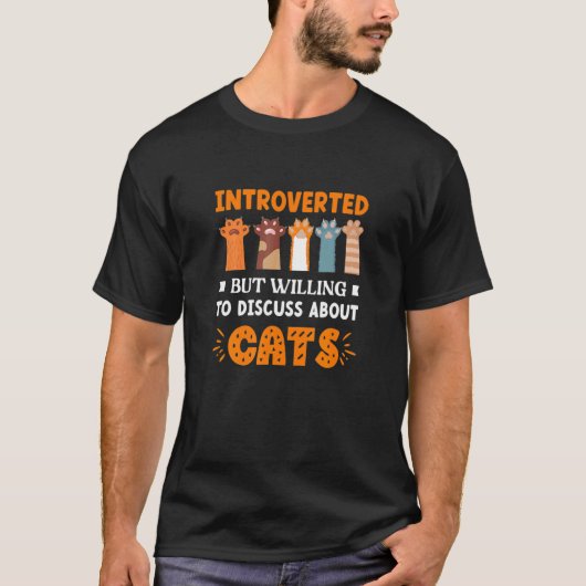 T-shirt Présenté Discuter de Chats Chat Kitty Kitty (Devant)