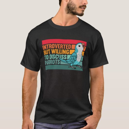 T-shirt Présenté, mais perroquets Moine Bleu Quaker Parake (Devant)