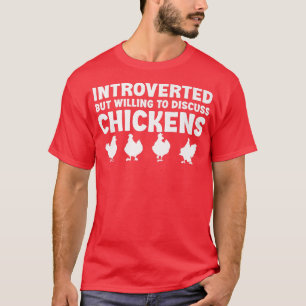 T-shirt Présenté mais prêt à discuter de poulet drôle