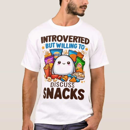 T-shirt Présenté mais prêt à discuter des collations (Devant)