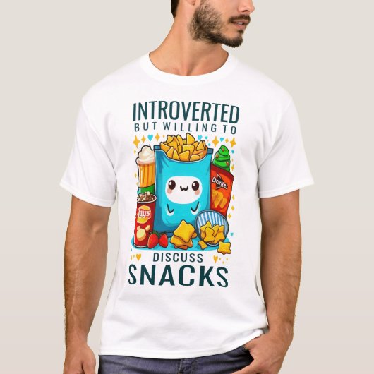T-shirt Présenté mais prêt à discuter des collations (Devant)