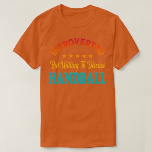 T-shirt Présenté mais prêt à discuter HANDBALL amusant (Design devant)