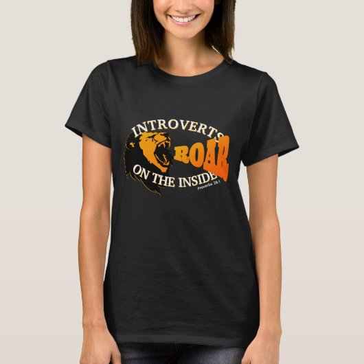 T-shirt PRÉSENTE ROAR SUR L'INTÉRIEUR Introverted (Devant)