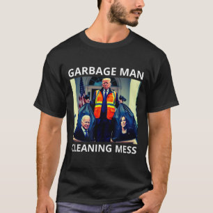 T-shirt Président Poubelle Homme Nettoyage Désordre Tee Tr