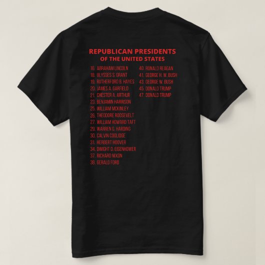 T-shirt Président républicain des États-Unis (Design dos)