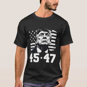 T-shirt Président Trump 45 47 Drapeau américain Trump Vanc