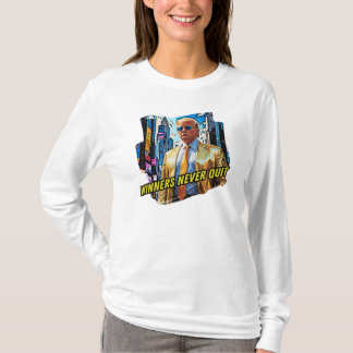 T-shirt Président Trump - Les gagnants n'arrêtent jamais