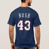T-shirt PresidenTees #43 Bush (Dos)