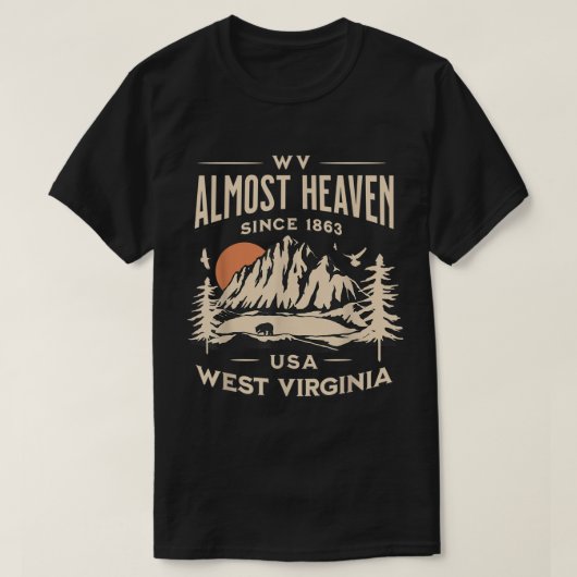 T-shirt Presque Heaven Nature West Virginia Hike WV Extéri (Design devant)