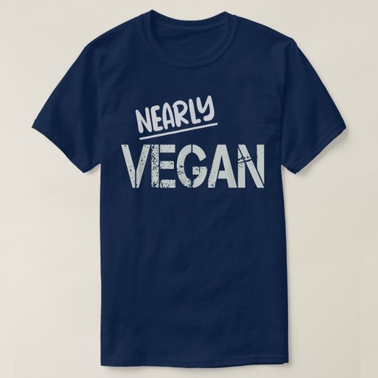 T-shirt Presque végétalien végétarien veggie sans viande  (Design devant)