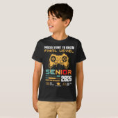 T-shirt Press Start To Begin Final Level Senior 2026 Gamer (Devant entier)