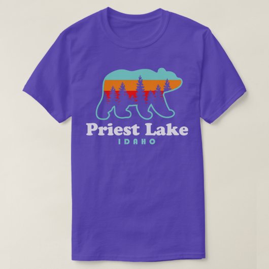 T-shirt Prest Lake Idaho Camping Ours Spokane Washington (Design devant)