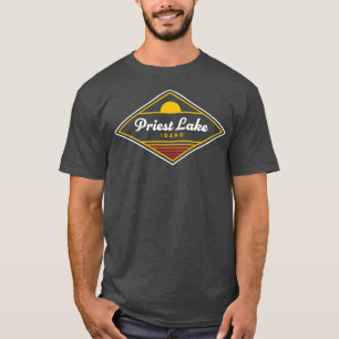 T-shirt Prest Lake Idaho Priest Lake Camping Retro Sunset