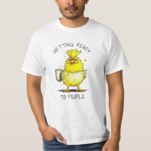 T-shirt Prêt à affronter les gens   Citation drôle de poul
