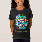 T-Shirt Prêt À Apprendre Démarrage École maternelle Enfant (Devant)