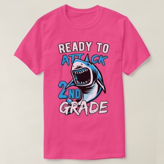 T-shirt Prêt À Attaquer Des Garçons De 2E Année De Retour (Design devant)