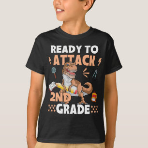 T-shirt Prêt À Attaquer Dinosaure Vêtements De 2E Classe R