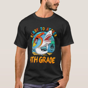 T-shirt Prêt À Attaquer La 4E Année De Retour À L'Éco