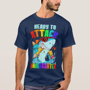 T-shirt Prêt à attaquer la chemise maternelle Shark Back T